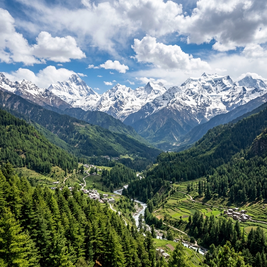 Majestic peaks of Uttarakhand Himalayas